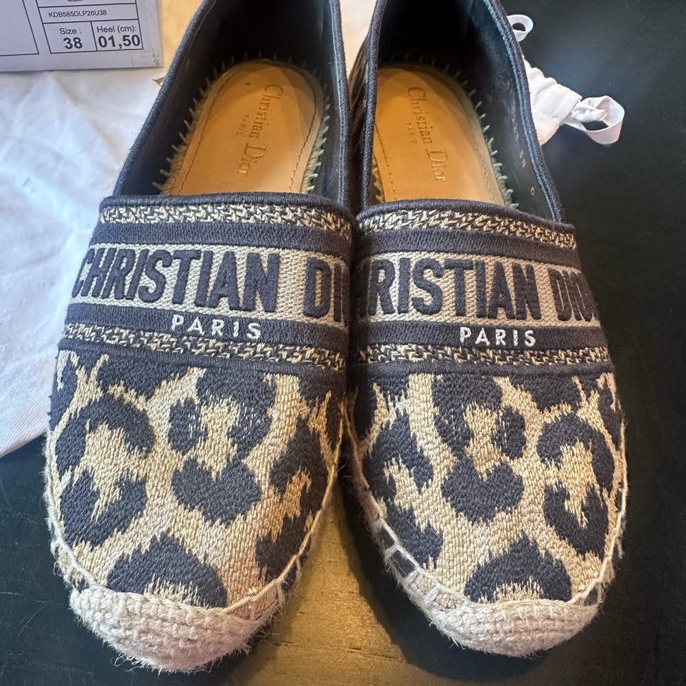 Dior Granville Leopard Print Espadrilles